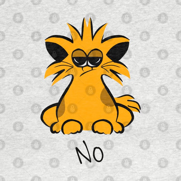 Cat says no - hilarious jokes - Funny animals - No cat by Saishaadesigns